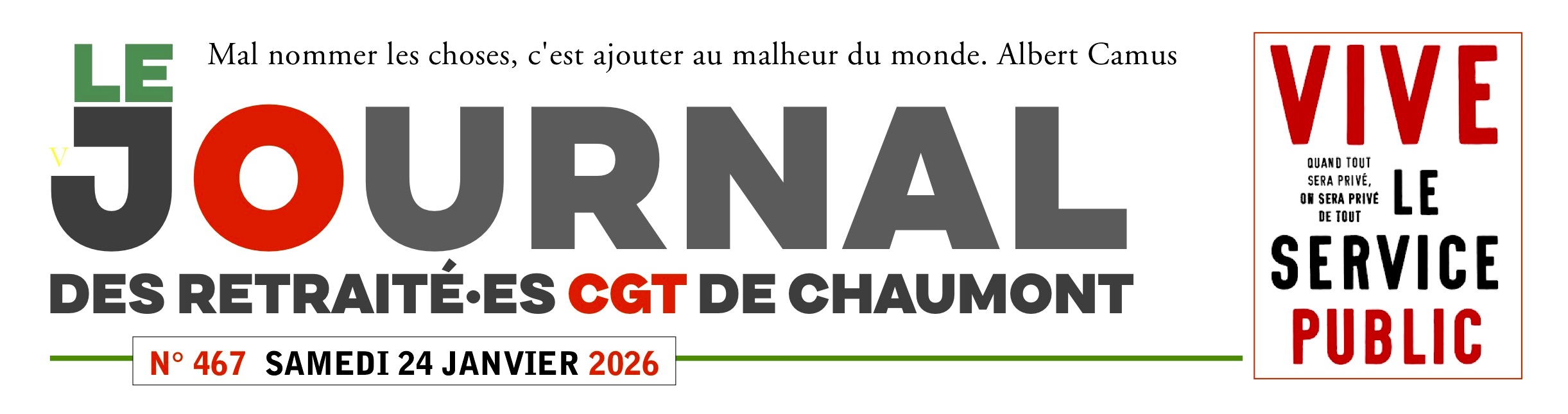 Journal des retraités N°467