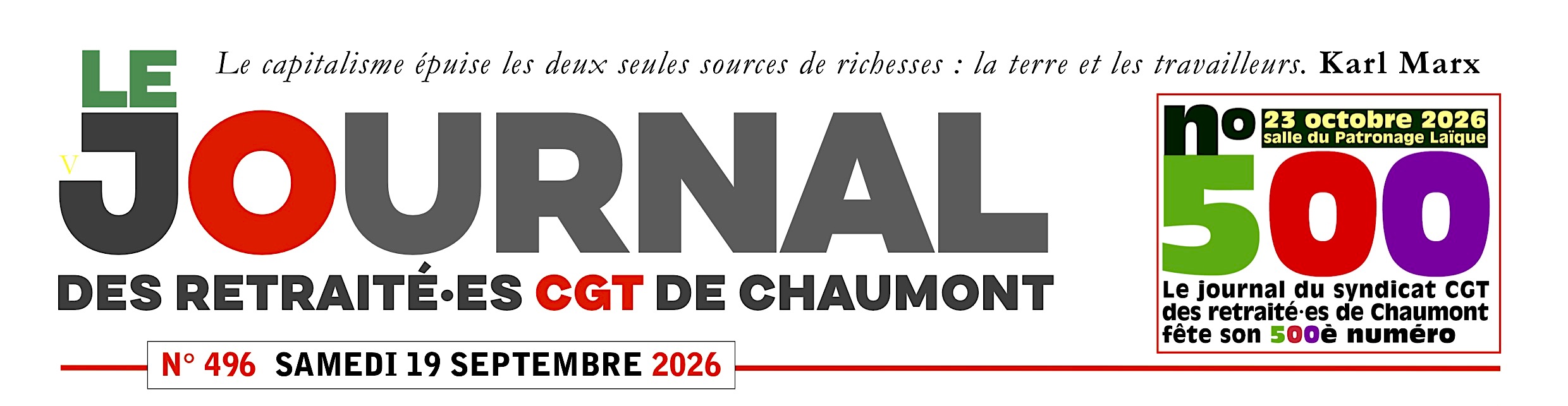 Journal des retraités N°496