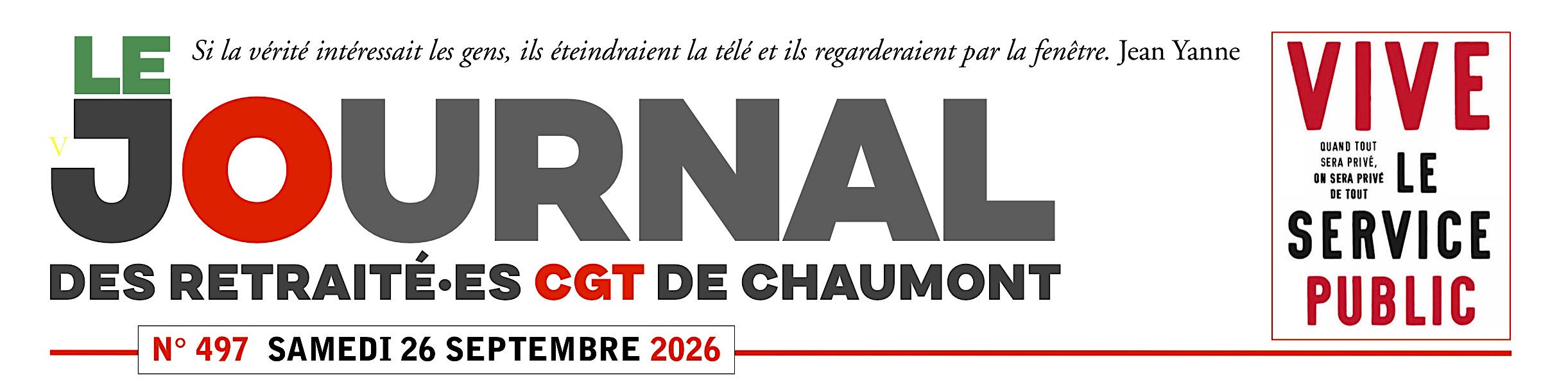 Journal des retraités N°497